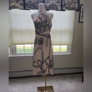 Elegant Nautical Halter Dress